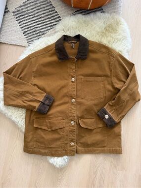 Stetson Brown Utility Jacket with Dark Brown Corduroy Collar